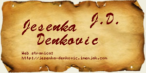 Jesenka Denković vizit kartica